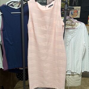 Tommy Hilfiger Sleeveless Textured Midi Dress in Light Pink NWOT